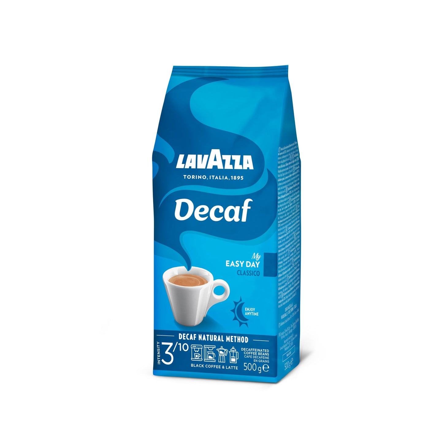 Lavazza Kaffee DECAF: My easy day entkoffeiniert, fruchtig ganze Bohne 500 g/Pack.