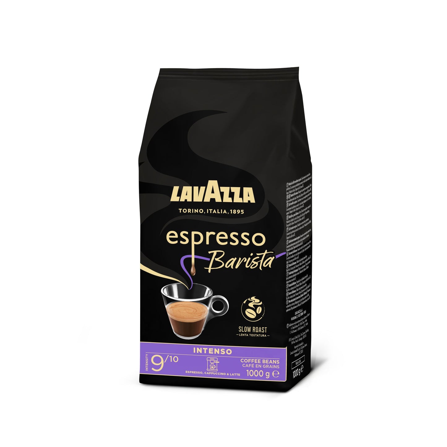 Lavazza Espresso Barista Intenso, holzig, schokoladig ganze Bohne 1.000 g/Pack.