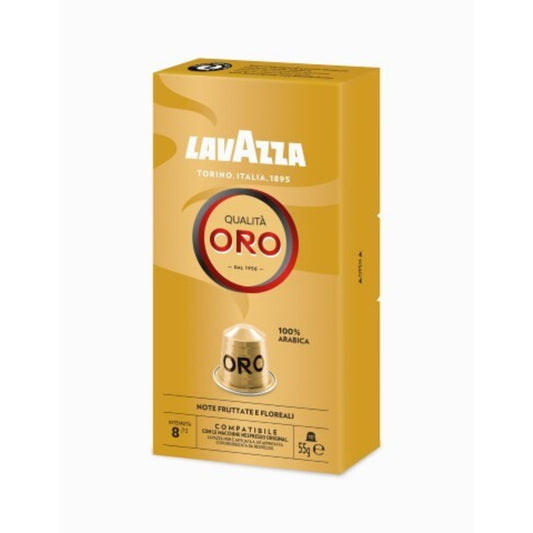 Lavazza Kaffeekapsel Qualità Oro Nespresso® Maschine 100 % Arabica, blumig, fruchtig Intensität: 8 10 x 5,5 g/Pack.
