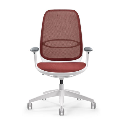 Sedus Bürodrehstuhl se:air 39-52cm Kinetic-Swing-Mechanik Rolle weich gebremst (für Hartboden) Kunststoff rot/weiß