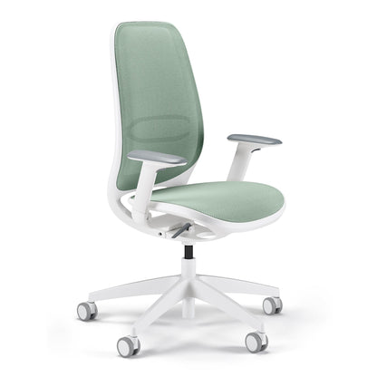 Sedus Bürodrehstuhl se:air 39-52cm Kinetic-Swing-Mechanik Rolle weich gebremst (für Hartboden) Kunststoff grün/weiß