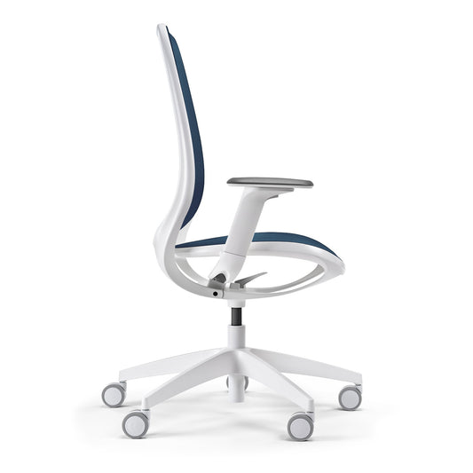 Sedus Bürodrehstuhl se:air 39-52cm Kinetic-Swing-Mechanik Rolle weich gebremst (für Hartboden) Kunststoff blau/weiß