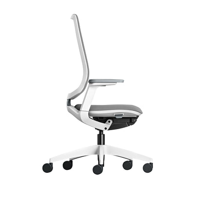 Sedus Bürodrehstuhl se:flex 40-52cm Synchronmechanik Rolle weich gebremst (für Hartboden) Kunststoff hellgrau