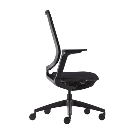 Sedus Bürodrehstuhl se:flex 40-52cm Synchronmechanik Rolle weich gebremst (für Hartboden) Kunststoff schwarz