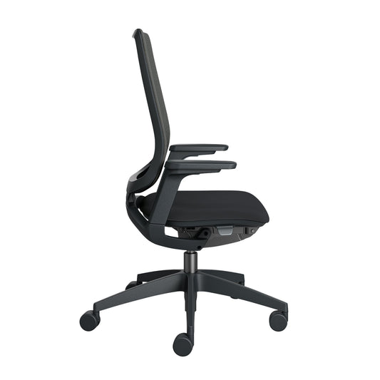 Sedus Bürodrehstuhl se:flex 40-52cm Synchronmechanik Rolle weich gebremst (für Hartboden) Kunststoff schwarz