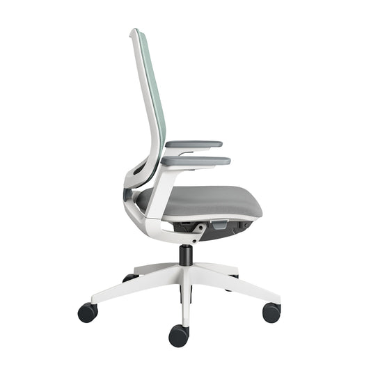Sedus Bürodrehstuhl se:flex 40-52cm Synchronmechanik Rolle weich gebremst (für Hartboden) Kunststoff hellgrau