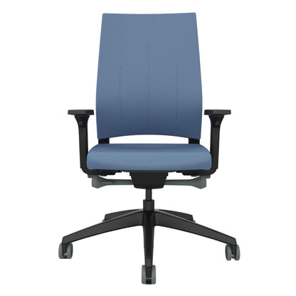 Sedus Bürodrehstuhl Quarterback 2 39-52cm Synchronmechanik Rolle weich gebremst (für Hartboden) Kunststoff blau