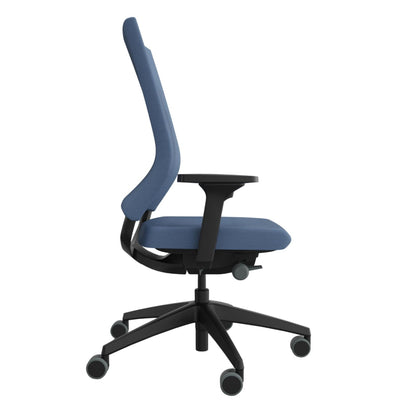 Sedus Bürodrehstuhl Quarterback 2 39-52cm Synchronmechanik Rolle weich gebremst (für Hartboden) Kunststoff blau