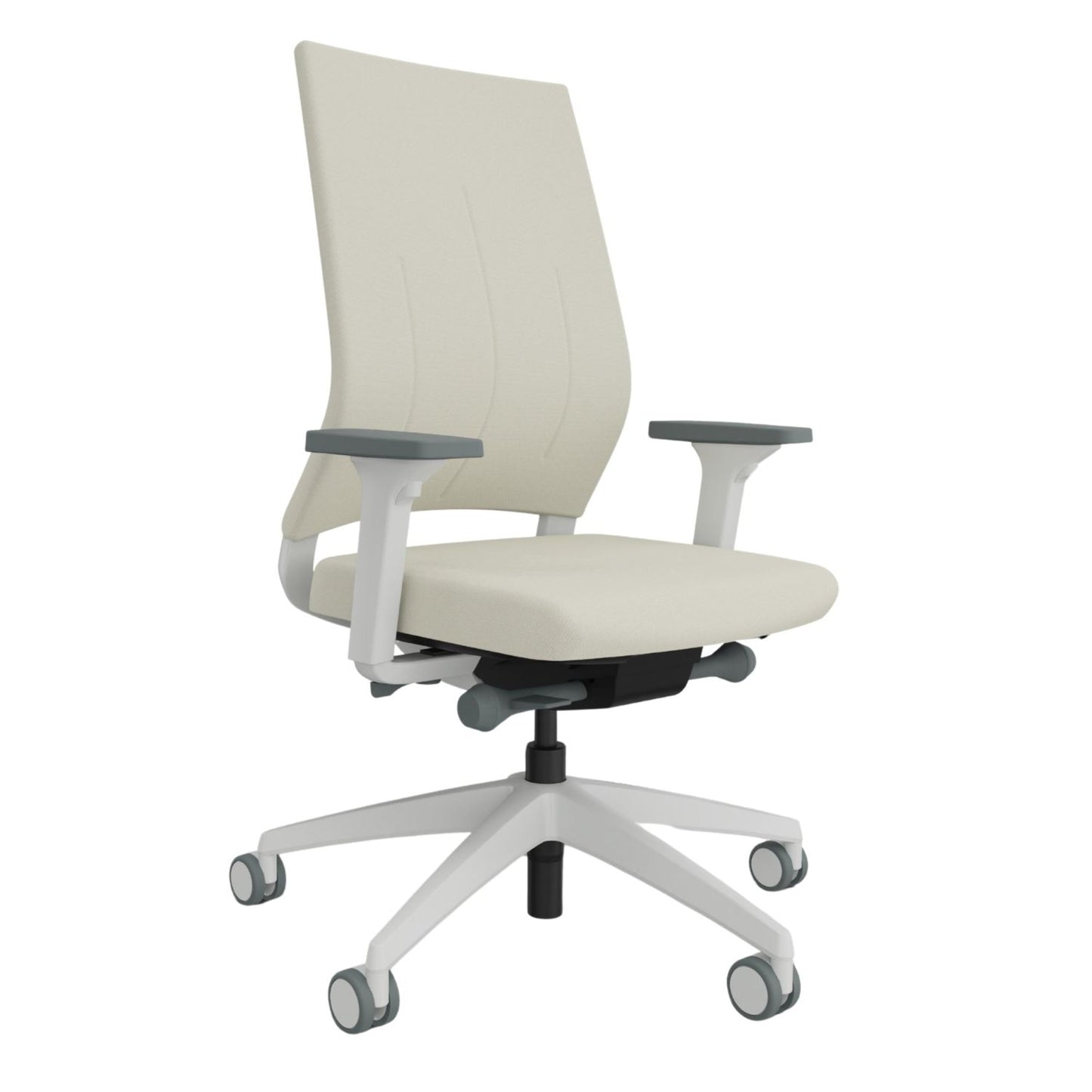 Sedus Bürodrehstuhl Quarterback 2 39-52cm Synchronmechanik Rolle weich gebremst (für Hartboden) Kunststoff creme