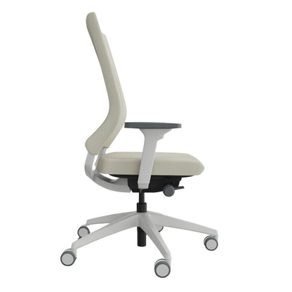 Sedus Bürodrehstuhl Quarterback 2 39-52cm Synchronmechanik Rolle weich gebremst (für Hartboden) Kunststoff creme