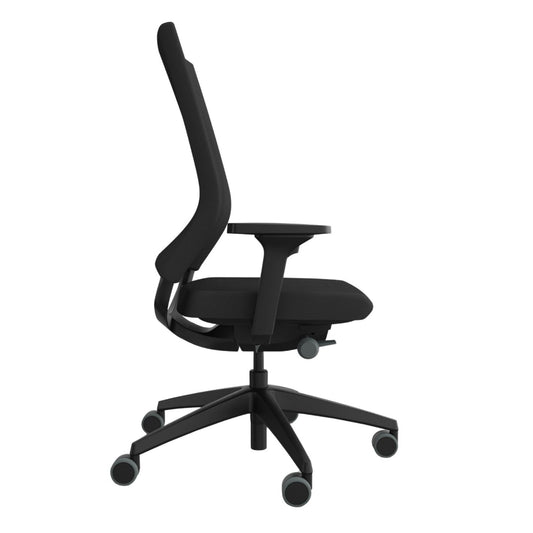 Sedus Bürodrehstuhl Quarterback 2 39-52cm Synchronmechanik Rolle weich gebremst (für Hartboden) Kunststoff schwarz