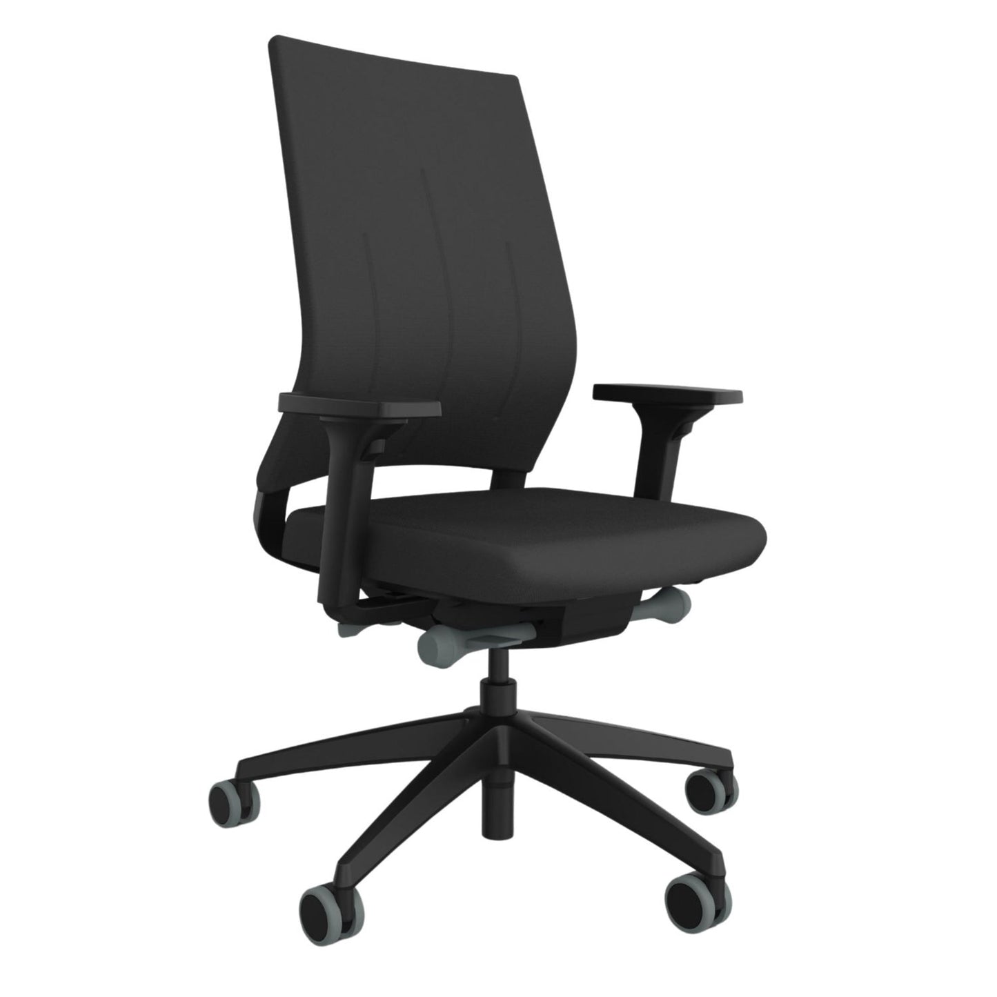 Sedus Bürodrehstuhl Quarterback 2 39-52cm Synchronmechanik Rolle weich gebremst (für Hartboden) Kunststoff schwarz