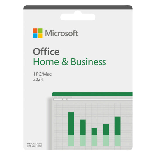 Microsoft Software Office Home & Business 2024 Kauflizenz Windows® 10, 11, Mac universell Word, Excel, PowerPoint, Outlook, OneNote 1 Lizenz