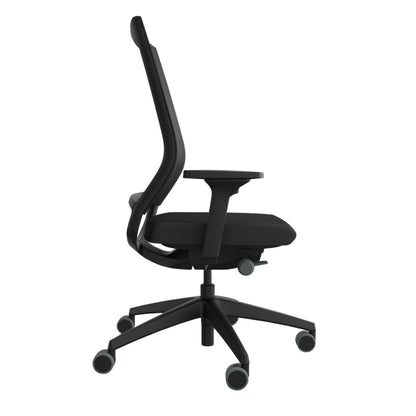 Sedus Bürodrehstuhl Quaterback 2 39-52cm Synchronmechanik Rolle weich gebremst (für Hartboden) Kunststoff schwarz