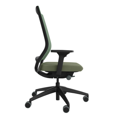 Sedus Bürodrehstuhl Quaterback 2 39-52cm Synchronmechanik Rolle weich gebremst (für Hartboden) Kunststoff grün