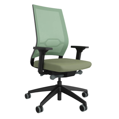 Sedus Bürodrehstuhl Quaterback 2 39-52cm Synchronmechanik Rolle weich gebremst (für Hartboden) Kunststoff grün