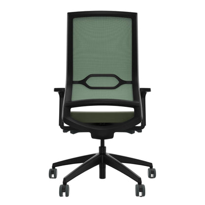 Sedus Bürodrehstuhl Quaterback 2 39-52cm Synchronmechanik Rolle weich gebremst (für Hartboden) Kunststoff grün