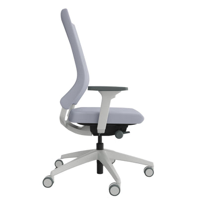 Sedus Bürodrehstuhl Quarterback 2 39-52cm Synchronmechanik Rolle weich gebremst (für Hartboden) Kunststoff hellgrau