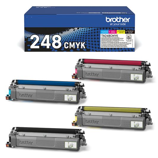 Brother Toner Originalzubehör TN-248VAL ca. 4 x 1.000 Seiten schwarz, cyan, magenta, gelb 4 St./Pack.