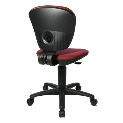 TOPSTAR Kinderdrehstuhl High Kid Rolle hart gebremst (für Teppichboden) Polyamid bordeaux