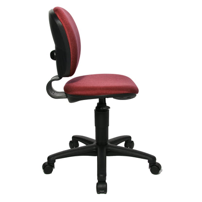 TOPSTAR Kinderdrehstuhl High Kid Rolle hart gebremst (für Teppichboden) Polyamid bordeaux