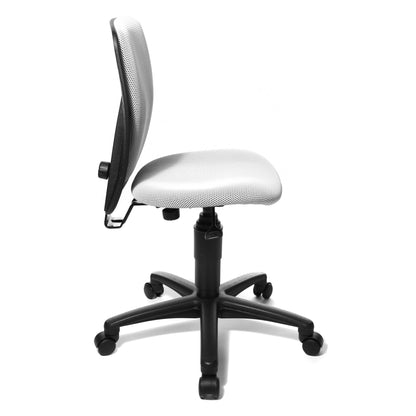 TOPSTAR Kinderdrehstuhl High S`cool® 3 Rolle hart gebremst (für Teppichboden) Polyamid weiß