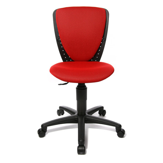 TOPSTAR Kinderdrehstuhl High S`cool® 3 Rolle hart gebremst (für Teppichboden) Polyamid rot