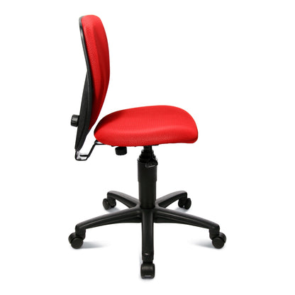 TOPSTAR Kinderdrehstuhl High S`cool® 3 Rolle hart gebremst (für Teppichboden) Polyamid rot