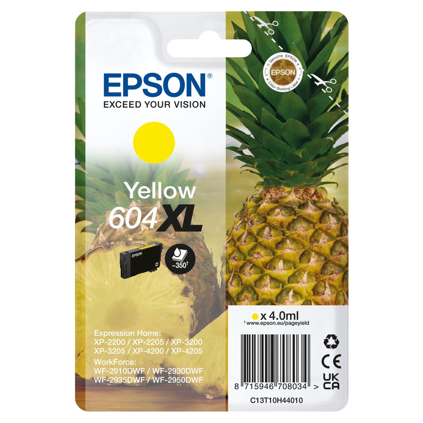 Epson Tintenpatrone Originalzubehör 604XL ca. 350 Seiten gelb 4ml