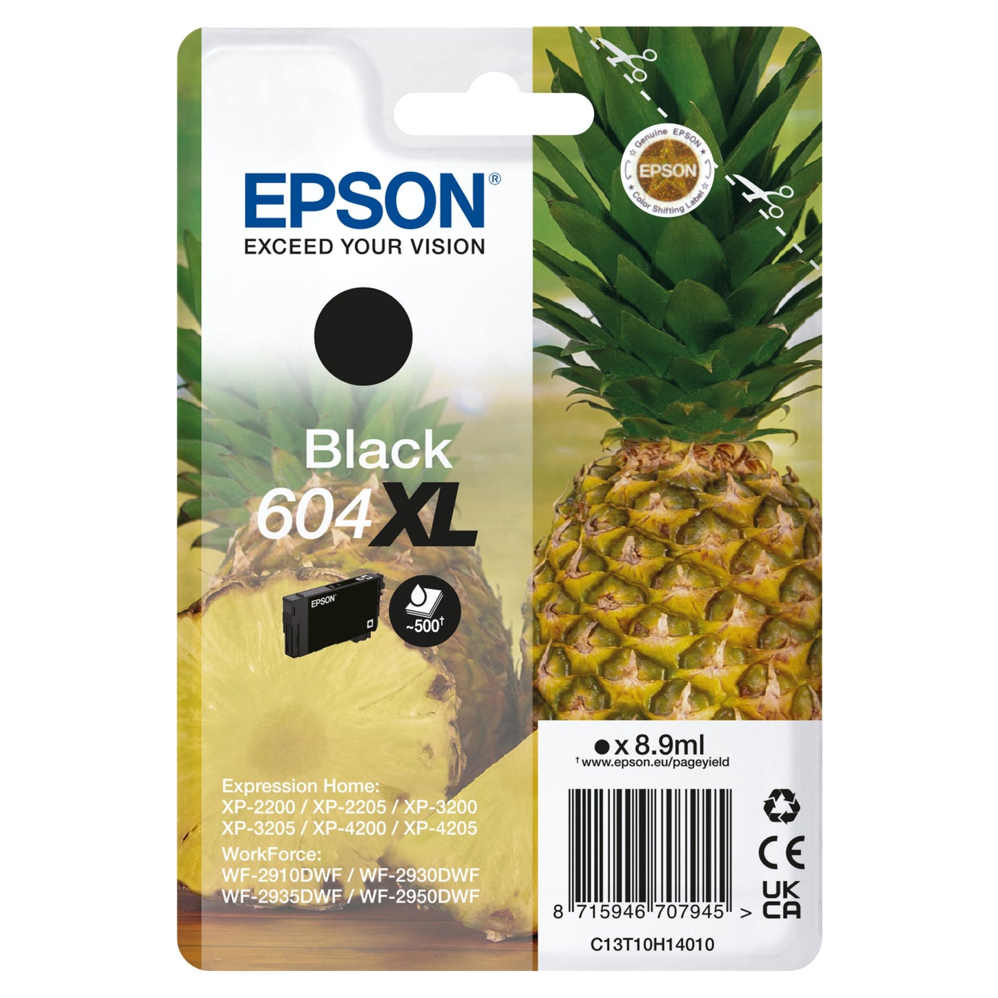Epson Tintenpatrone Originalzubehör 604XL ca. 500 Seiten schwarz 8,9ml