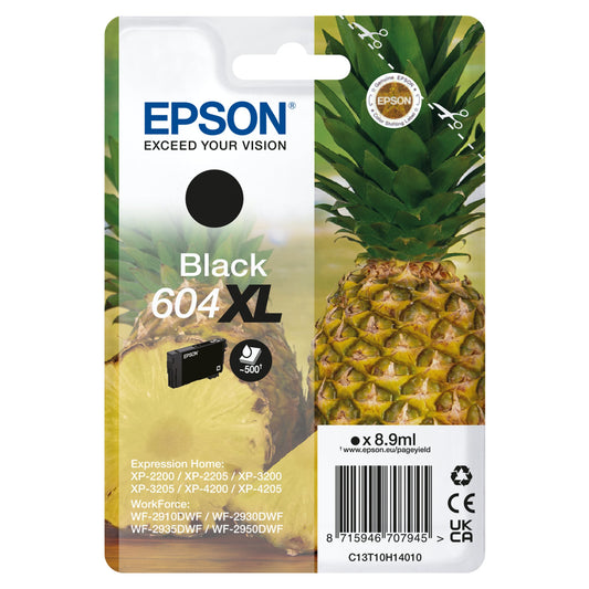Epson Tintenpatrone Originalzubehör 604XL ca. 500 Seiten schwarz 8,9ml