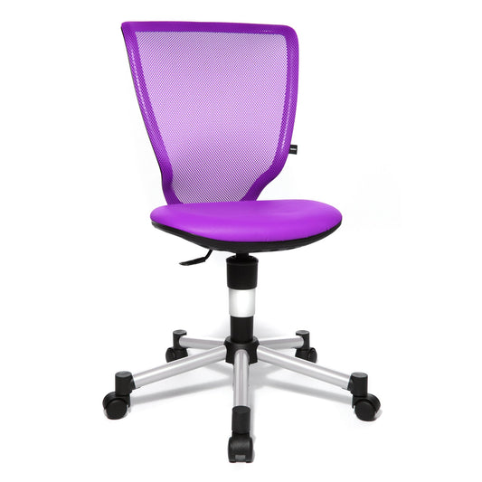 TOPSTAR Kinderdrehstuhl Titan® Junior Rolle hart gebremst (für Teppichboden) Stahl, lackiert lila