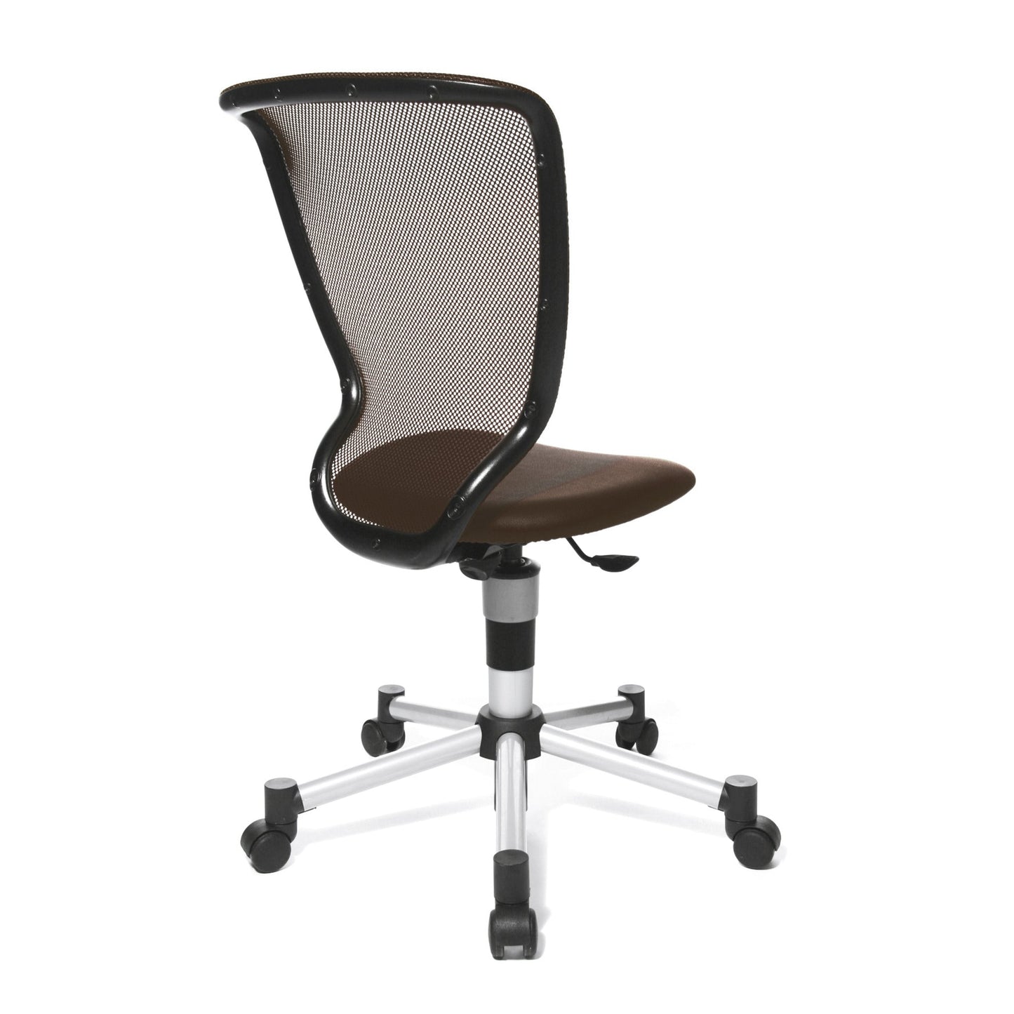 TOPSTAR Kinderdrehstuhl Titan® Junior Rolle hart gebremst (für Teppichboden) Stahl, lackiert dunkelbraun
