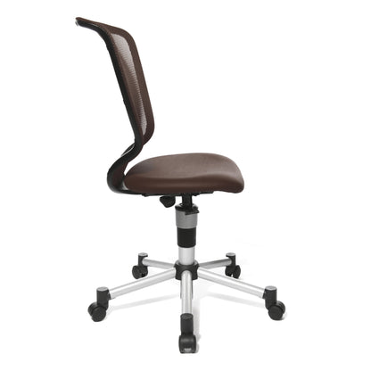TOPSTAR Kinderdrehstuhl Titan® Junior Rolle hart gebremst (für Teppichboden) Stahl, lackiert dunkelbraun