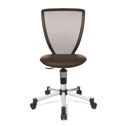 TOPSTAR Kinderdrehstuhl Titan® Junior Rolle hart gebremst (für Teppichboden) Stahl, lackiert dunkelbraun