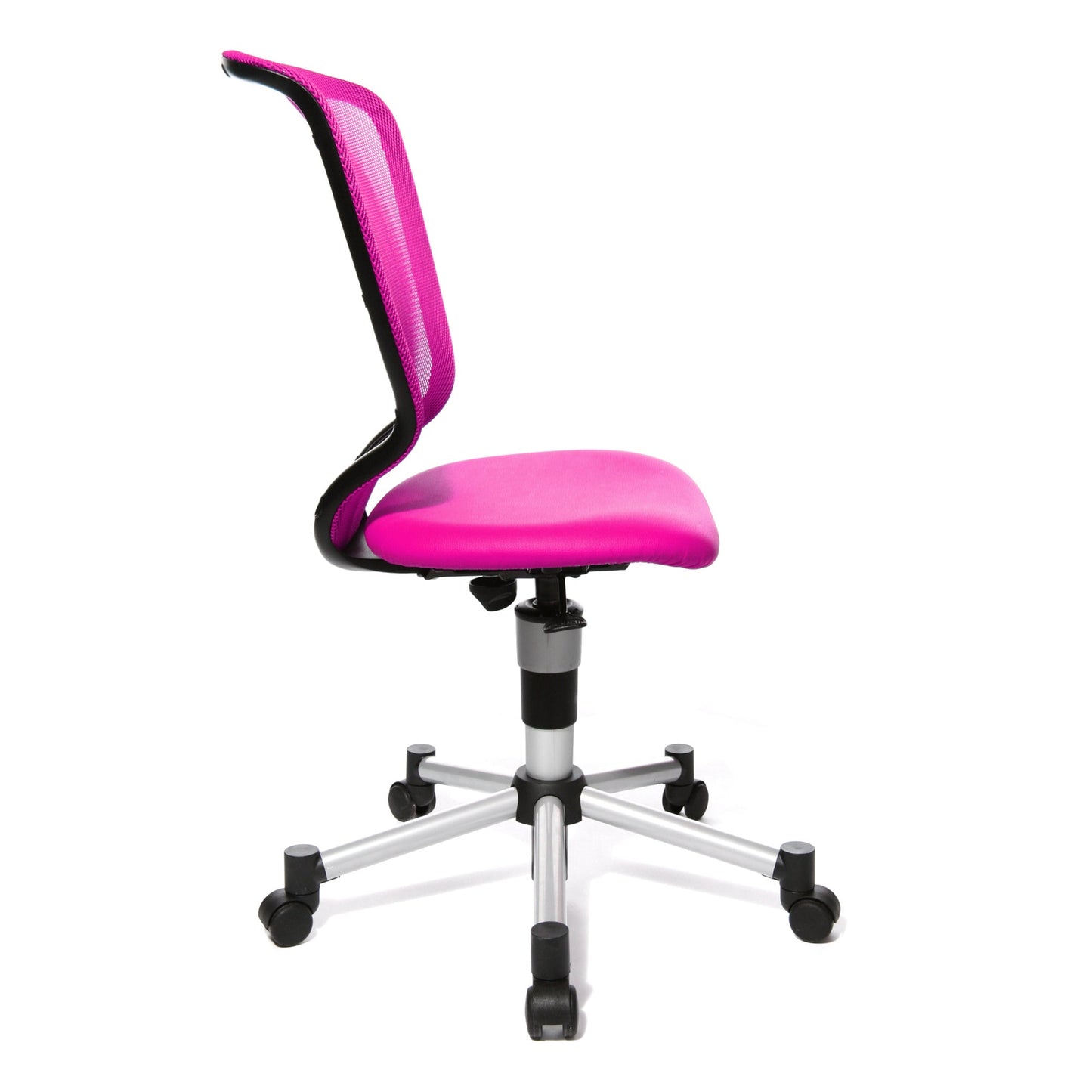 TOPSTAR Kinderdrehstuhl Titan® Junior Rolle hart gebremst (für Teppichboden) Stahl, lackiert pink