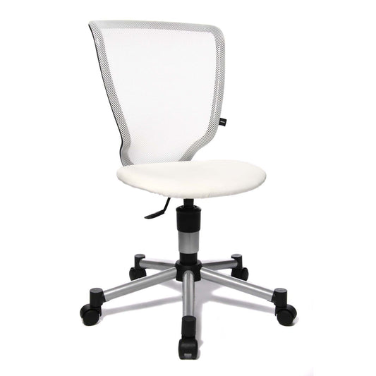 TOPSTAR Kinderdrehstuhl Titan® Junior Rolle hart gebremst (für Teppichboden) Stahl, lackiert weiß