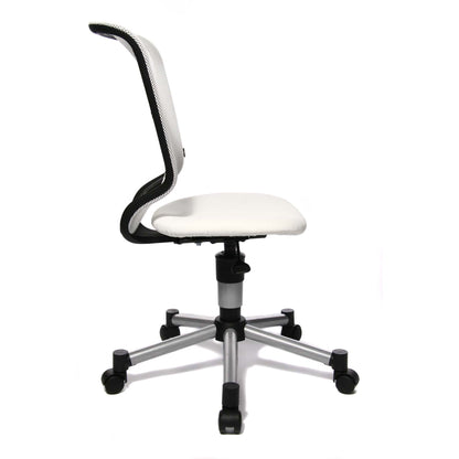 TOPSTAR Kinderdrehstuhl Titan® Junior Rolle hart gebremst (für Teppichboden) Stahl, lackiert weiß