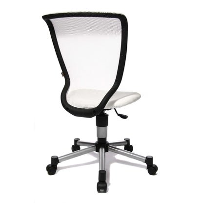 TOPSTAR Kinderdrehstuhl Titan® Junior Rolle hart gebremst (für Teppichboden) Stahl, lackiert weiß