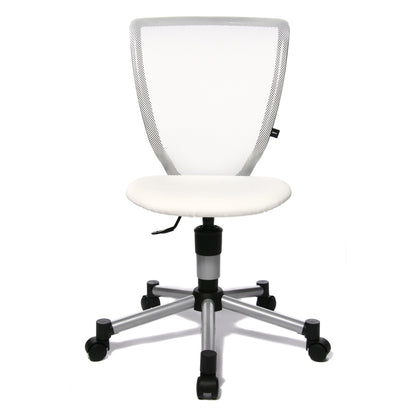 TOPSTAR Kinderdrehstuhl Titan® Junior Rolle hart gebremst (für Teppichboden) Stahl, lackiert weiß