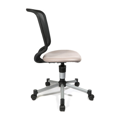 TOPSTAR Kinderdrehstuhl Titan® Junior Rolle hart gebremst (für Teppichboden) Stahl, lackiert grau