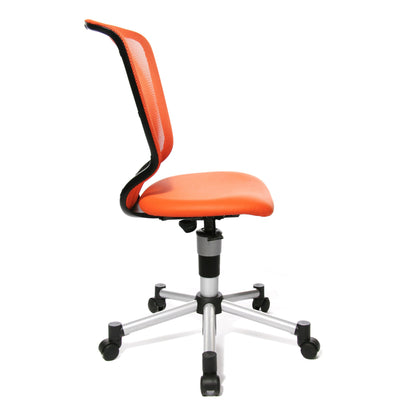 TOPSTAR Kinderdrehstuhl Titan® Junior Rolle hart gebremst (für Teppichboden) Stahl, lackiert orange