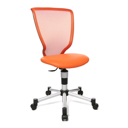 TOPSTAR Kinderdrehstuhl Titan® Junior Rolle hart gebremst (für Teppichboden) Stahl, lackiert orange