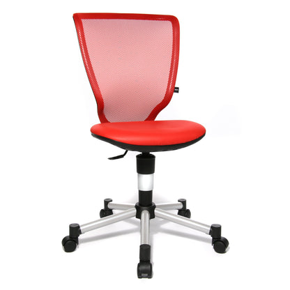 TOPSTAR Kinderdrehstuhl Titan® Junior Rolle hart gebremst (für Teppichboden) Stahl, lackiert ferrarirot