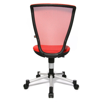 TOPSTAR Kinderdrehstuhl Titan® Junior Rolle hart gebremst (für Teppichboden) Stahl, lackiert ferrarirot