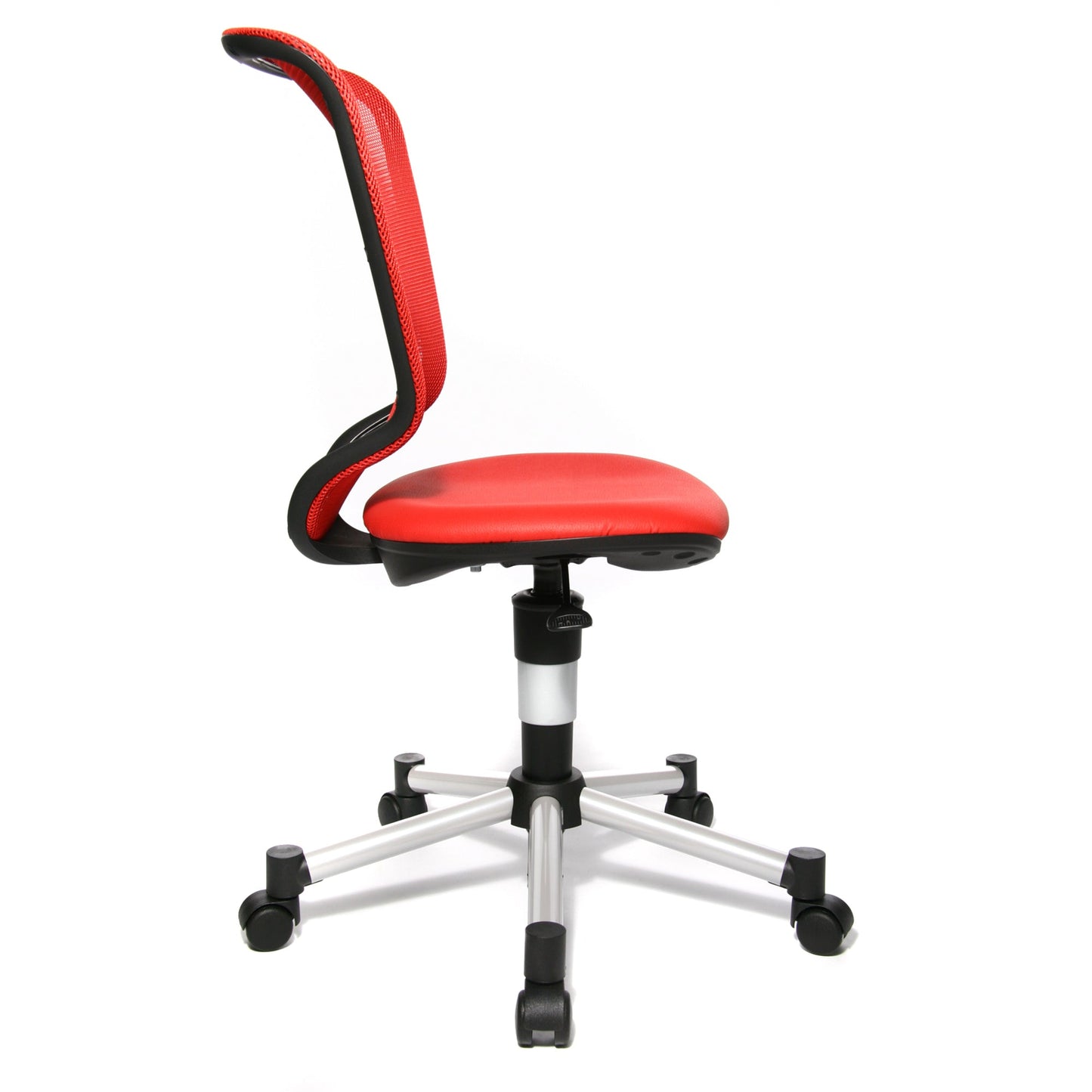 TOPSTAR Kinderdrehstuhl Titan® Junior Rolle hart gebremst (für Teppichboden) Stahl, lackiert ferrarirot