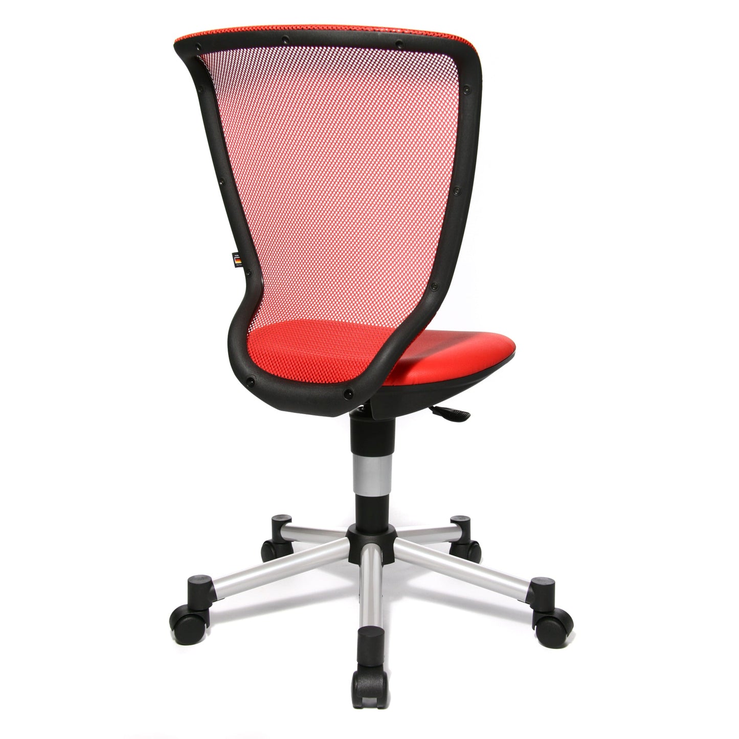 TOPSTAR Kinderdrehstuhl Titan® Junior Rolle hart gebremst (für Teppichboden) Stahl, lackiert ferrarirot