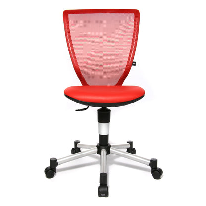TOPSTAR Kinderdrehstuhl Titan® Junior Rolle hart gebremst (für Teppichboden) Stahl, lackiert ferrarirot