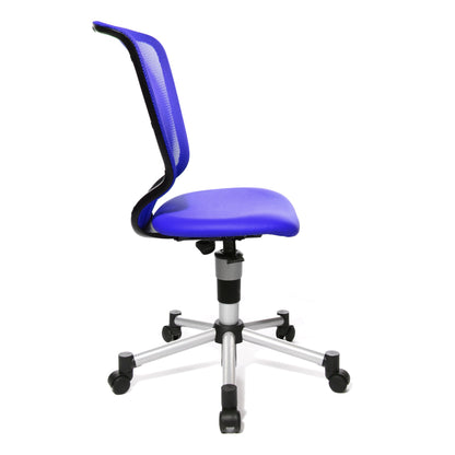 TOPSTAR Kinderdrehstuhl Titan® Junior Rolle hart gebremst (für Teppichboden) Stahl, lackiert blau
