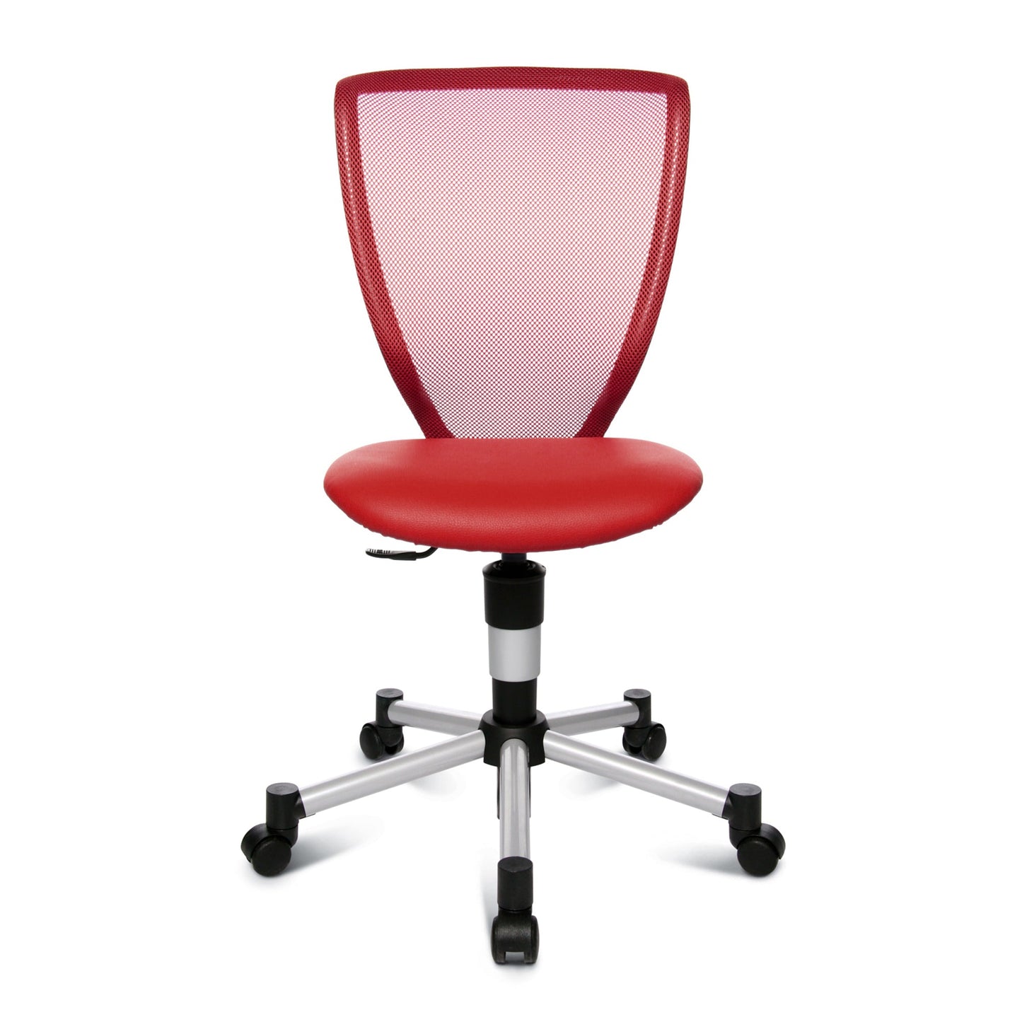 TOPSTAR Kinderdrehstuhl Titan® Junior Rolle hart gebremst (für Teppichboden) Stahl, lackiert rot